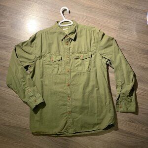 OLD NAVY Work Shirt, NWOT, 100% Heavy Cotton, Olive Green, Pockets, L